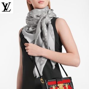 lv denim scarf